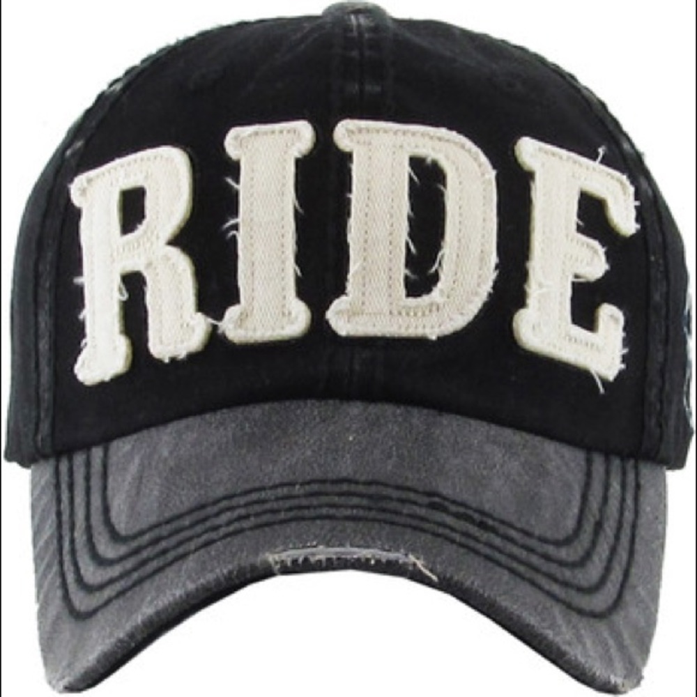 RIDE Distressed Baseball Cap